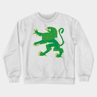 Heraldic Rampant Lion (Green) Crewneck Sweatshirt